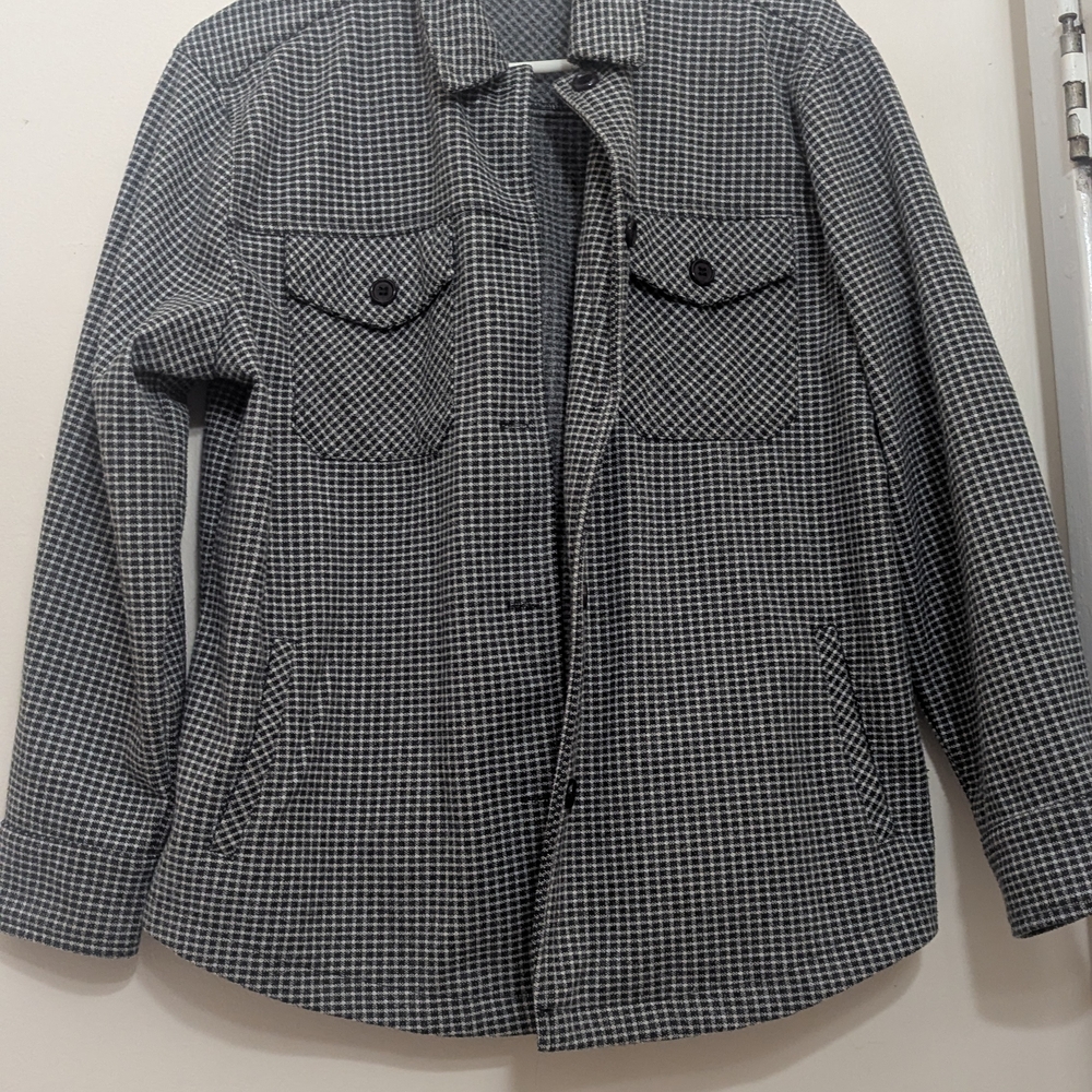 Have Men's Black and White Checkered Shirt Jacket - Picture 2 of 12